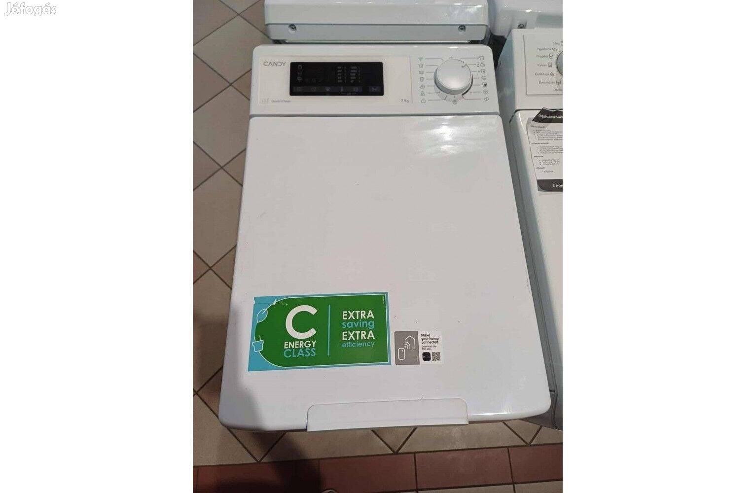 Outlet Candy TCA273D3-S Felültöltős Mosógép [O277] 6 hó garival